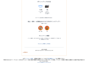 Amazonポイントアップ方法の画面の画像