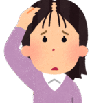 薄くなった髪の女性のイラスト