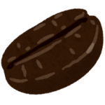 深煎り豆のイラスト