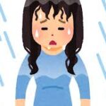 びしょ濡れのイラスト