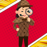 女探偵のイメージイラスト