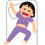 寝ている女性のイラスト