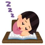 眠い女の子のイラスト